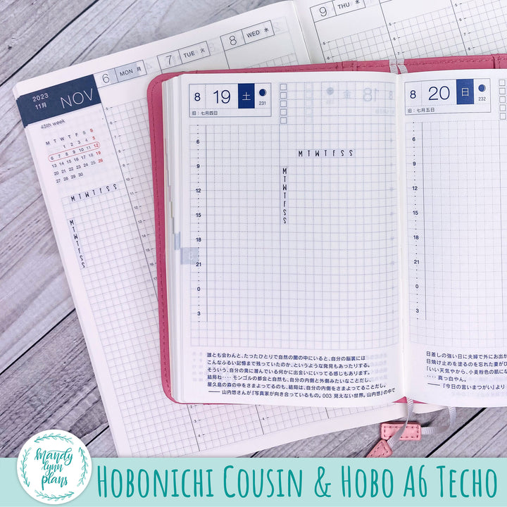 MTWTFSS Horizontal and Vertical Weekly Strips