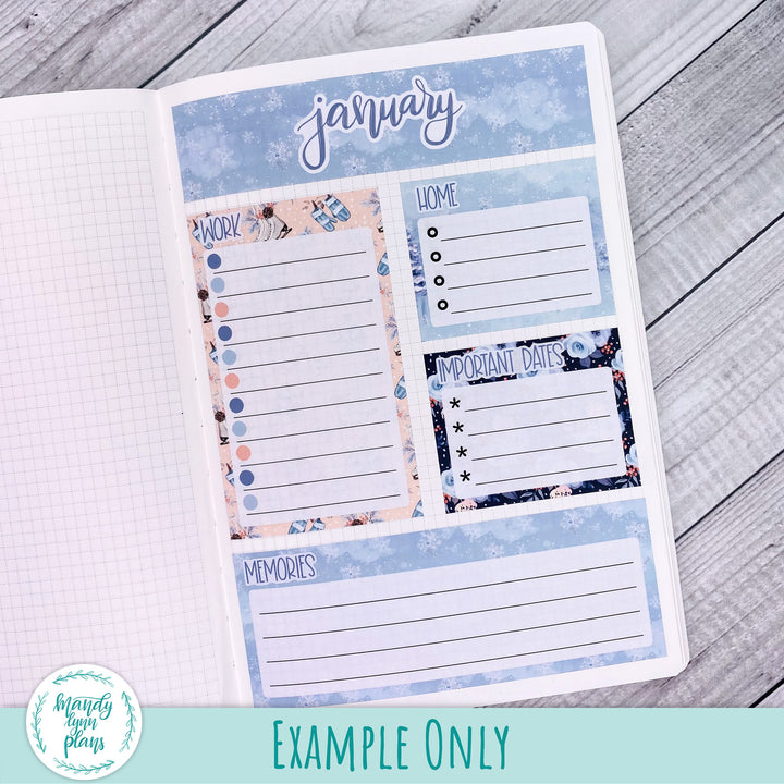May Common Planner Dashboard || Dusty Blue Floral || 263