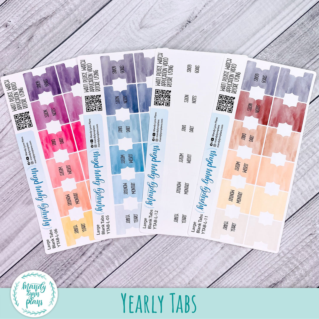 Watercolor Planner Tabs