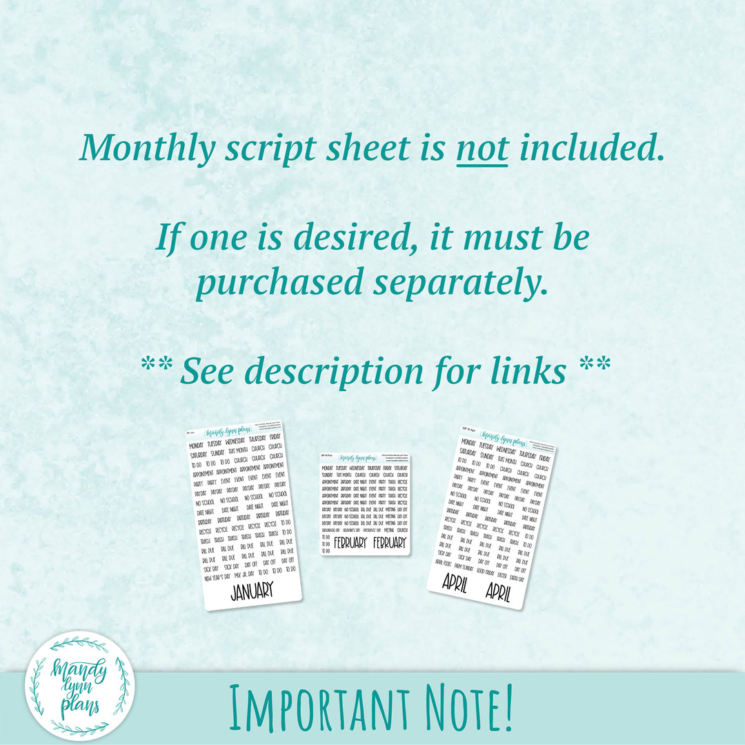 Any Month Plans by Just Scribble Monthly Kit || Honey Bees || MK-A5P-306