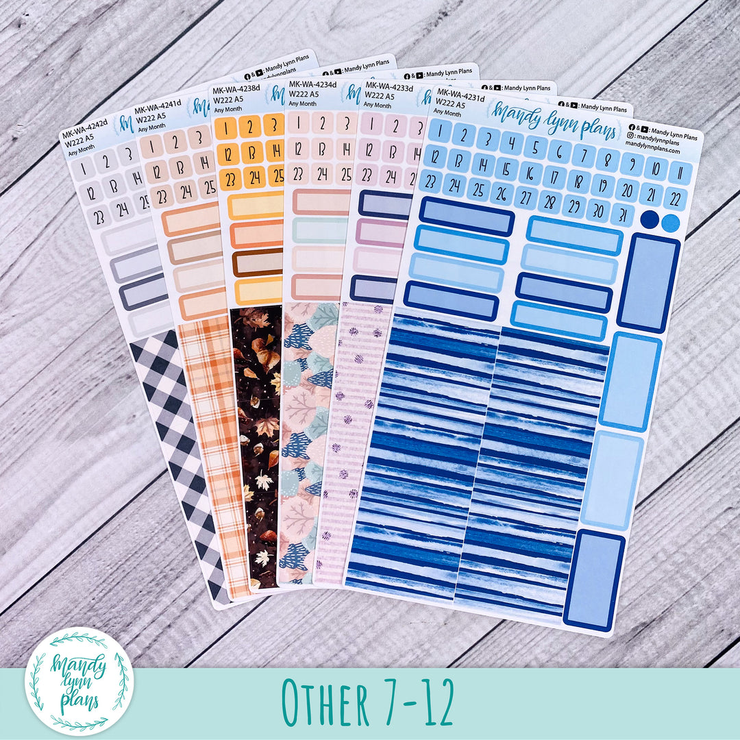 Wonderland 222 Unstacked A5 and Stacked A5, B6, A6 || Whole Year Bundle || 3 Design Options || 12 Any Month Kits