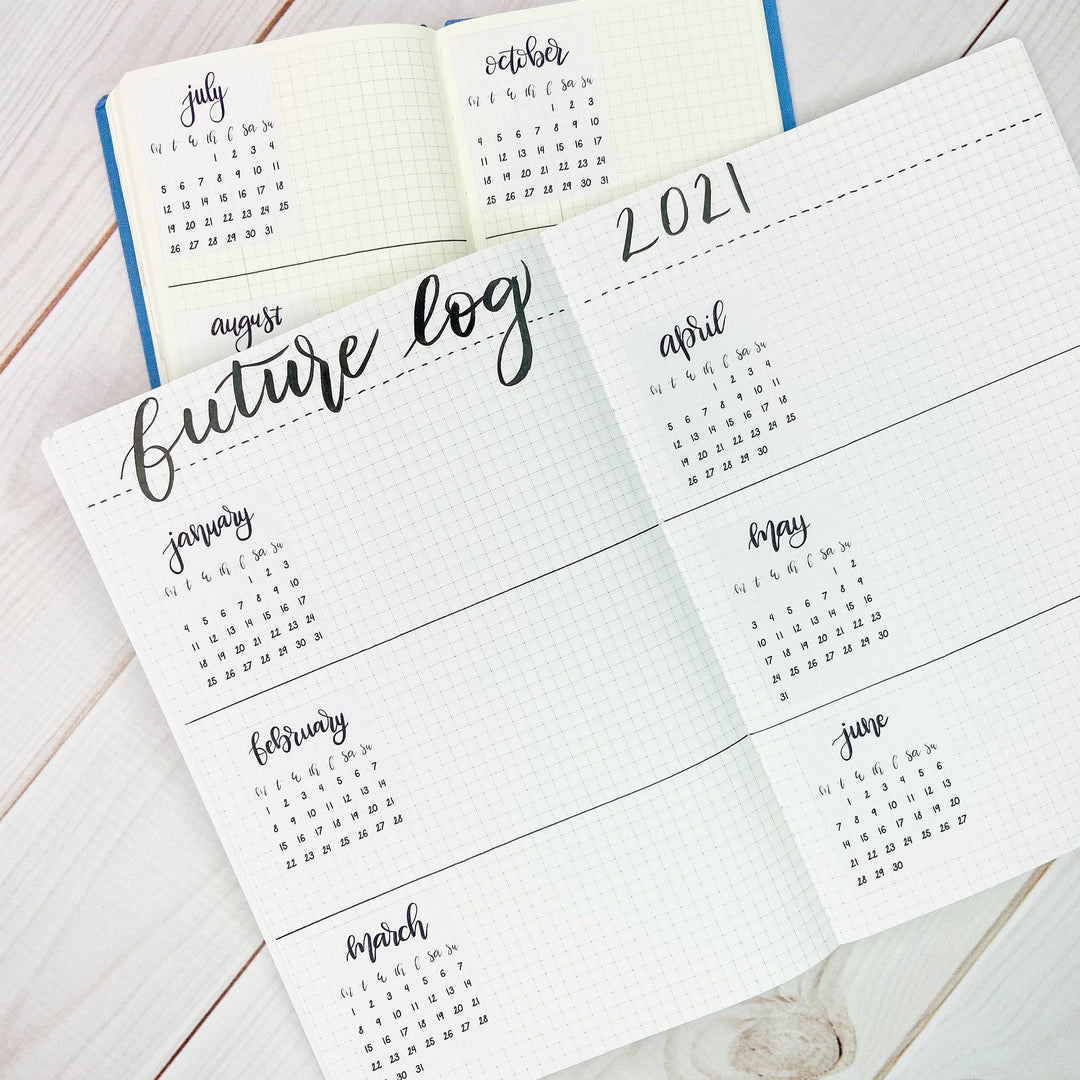 2025-2026 Academic Year Monthly Calendars || Sunday or Monday Start Future Log