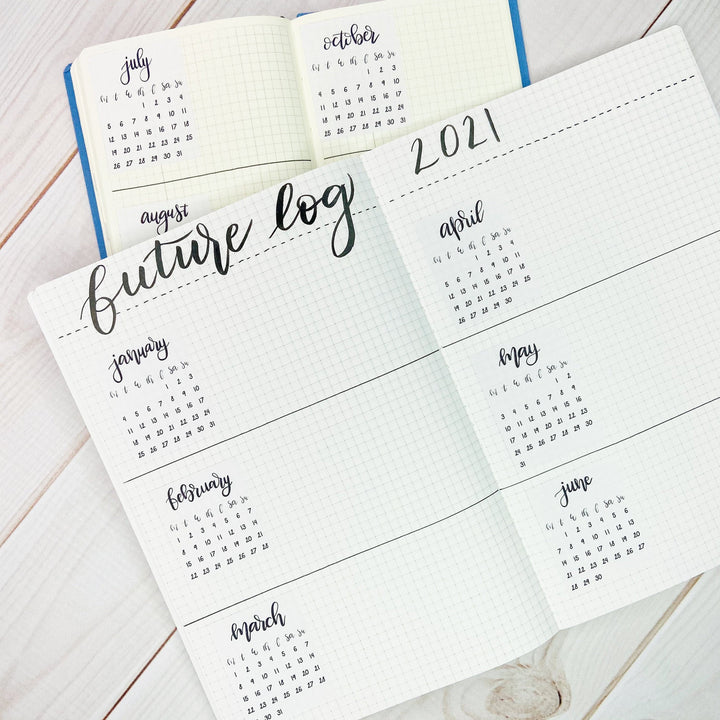 2025-2026 Academic Year Monthly Calendars || Sunday or Monday Start Future Log