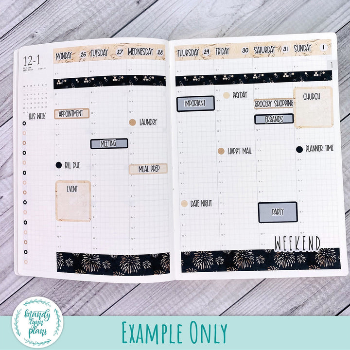 B6 Common Planner Weekly Kit || Purple and Glitter || WK-SB6-7233