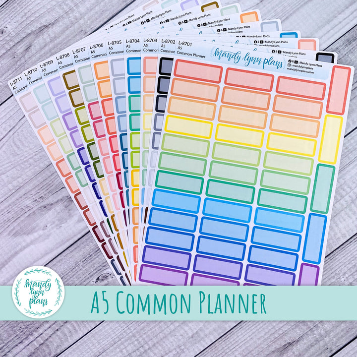 A5 Common Planner || Medium Labels