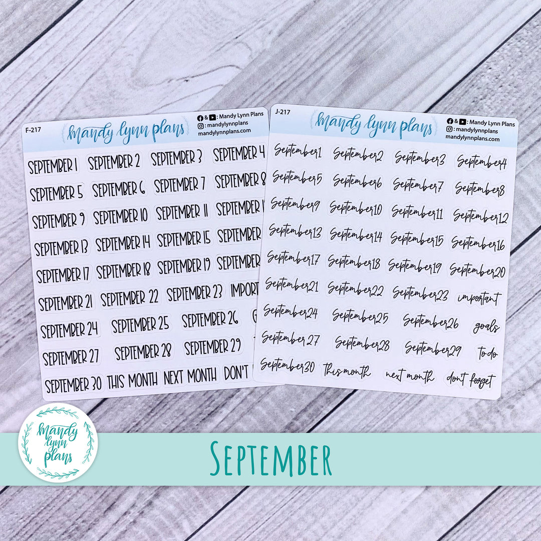 January-December Monthly Date Scripts