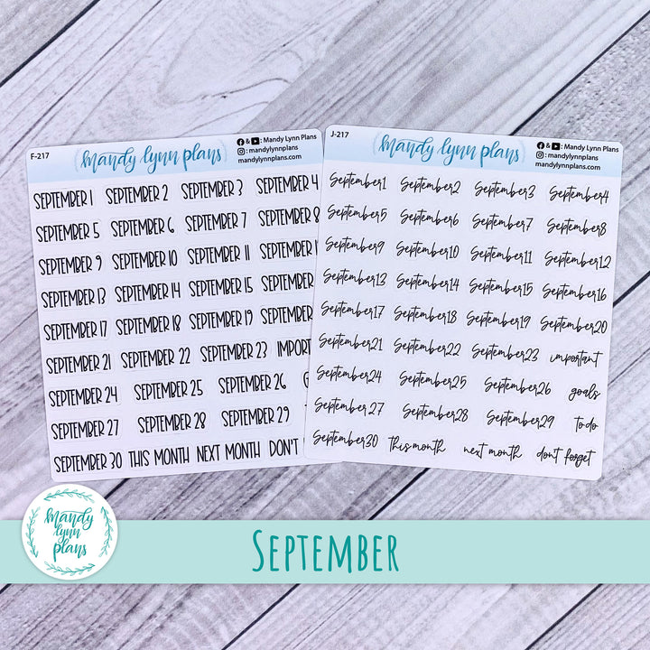 January-December Monthly Date Scripts