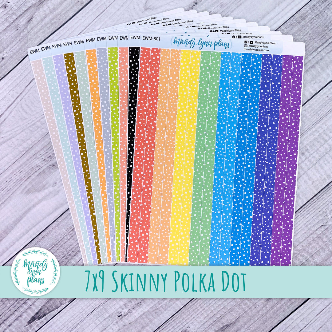 7x9 Skinny Polka Dot Washi Strips