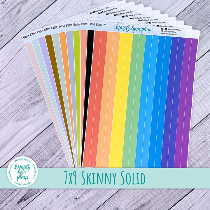 7x9 Skinny Solid Washi Strips