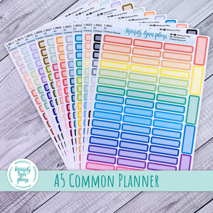 A5 Common Planner || Skinny Labels