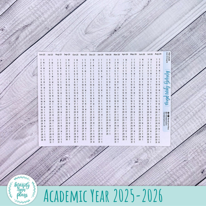 Yearly Index Number Day and Date Scripts || Hobonichi Cousin and A6