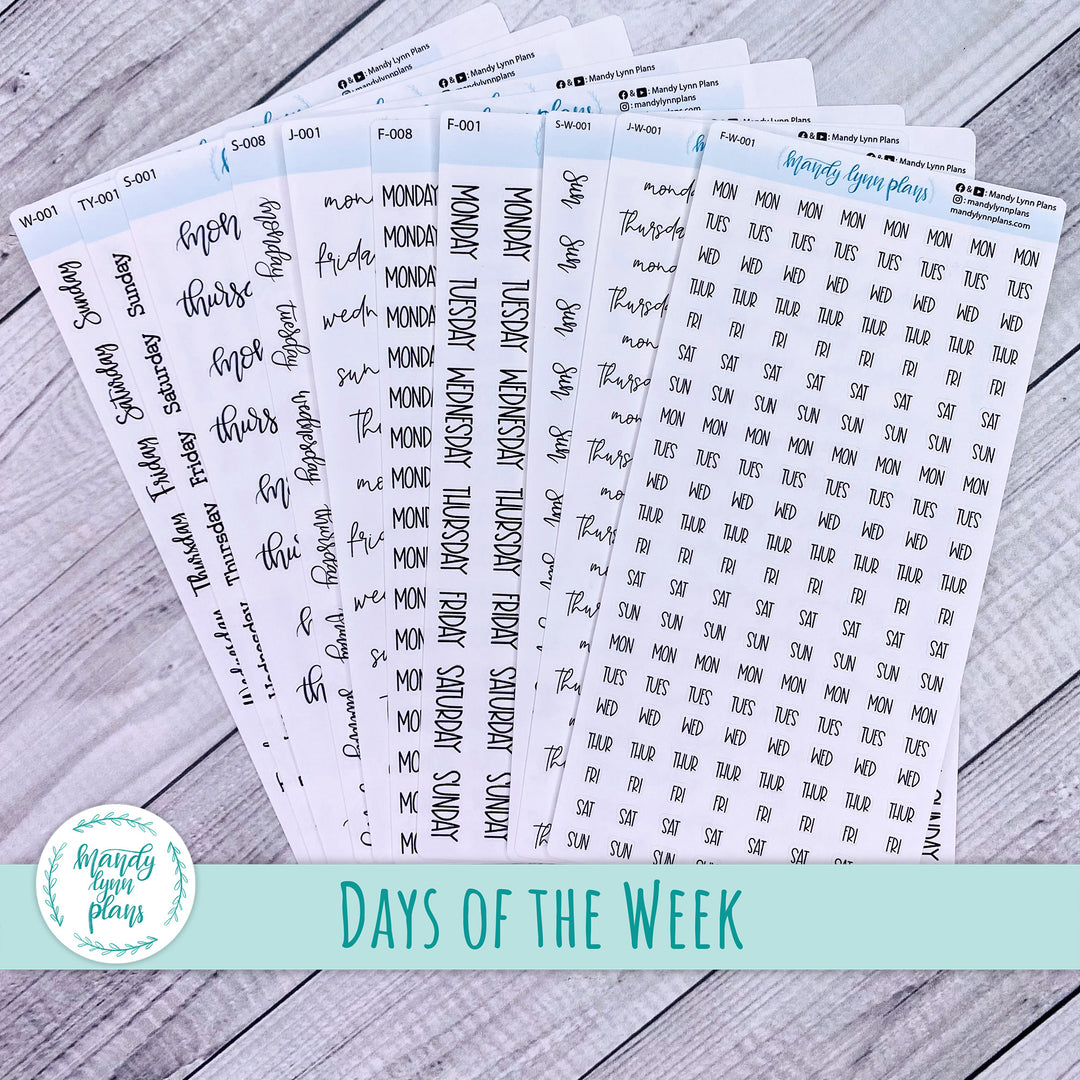 Days of the Week Scripts || 001