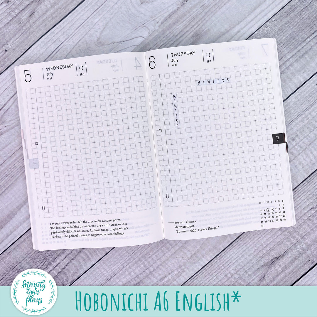 MTWTFSS Horizontal and Vertical Weekly Strips
