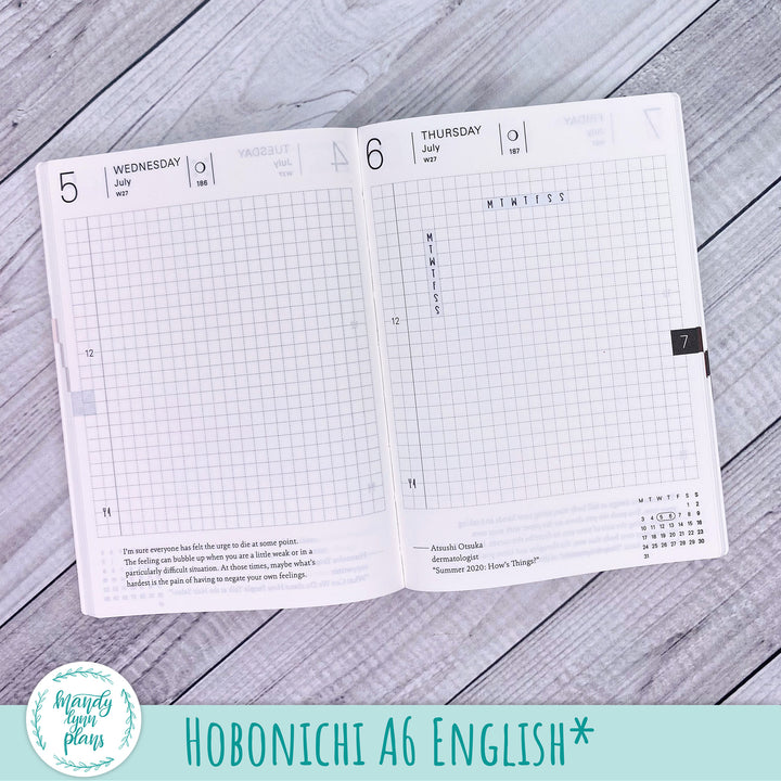 MTWTFSS Horizontal and Vertical Weekly Strips