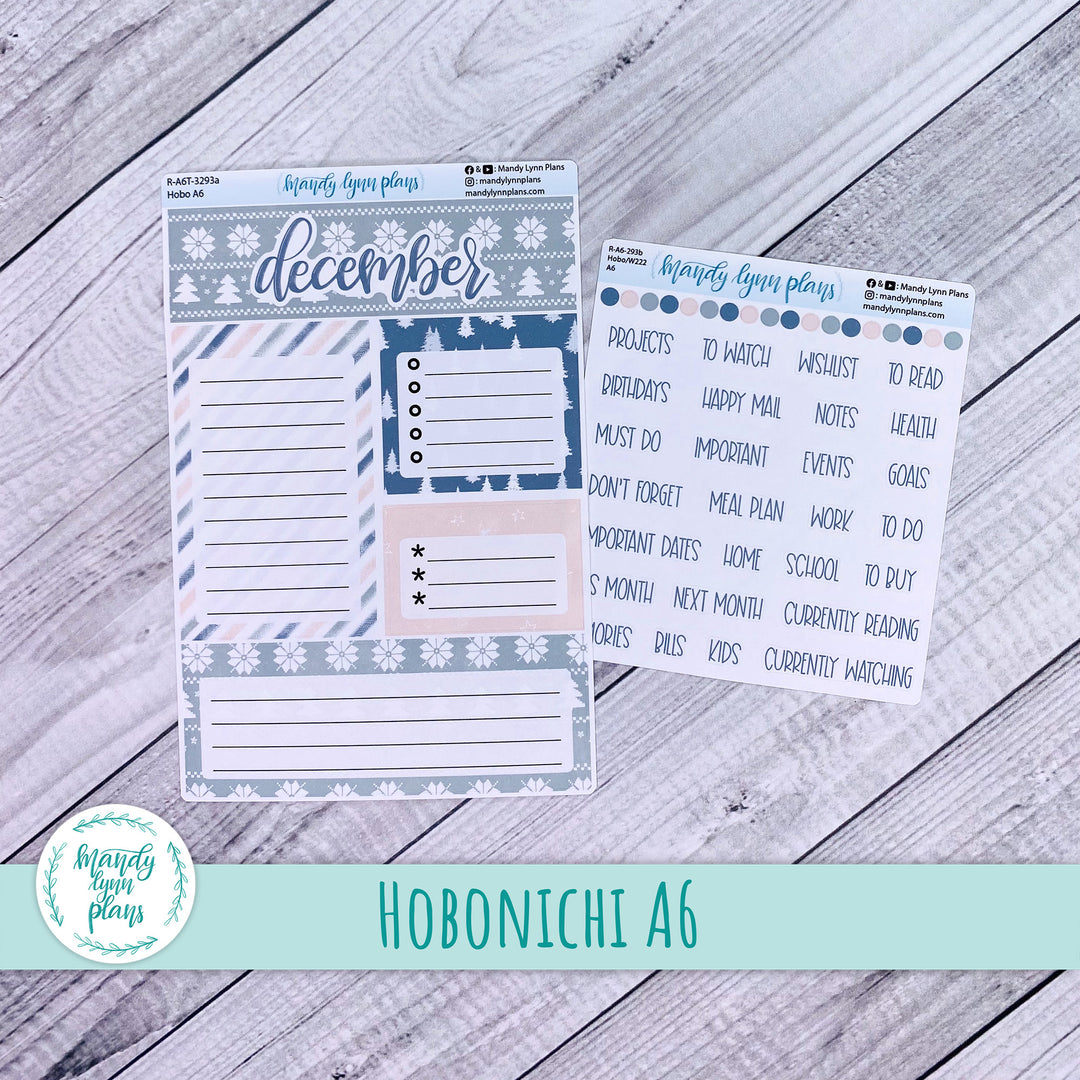December A6 Hobonichi Dashboard || Frozen Lake || R-A6T-3293
