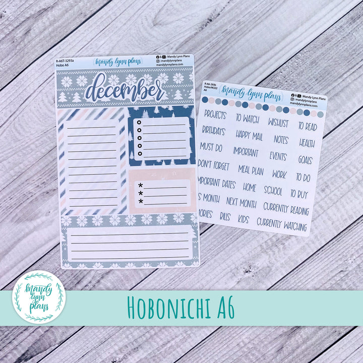 December A6 Hobonichi Dashboard || Frozen Lake || R-A6T-3293