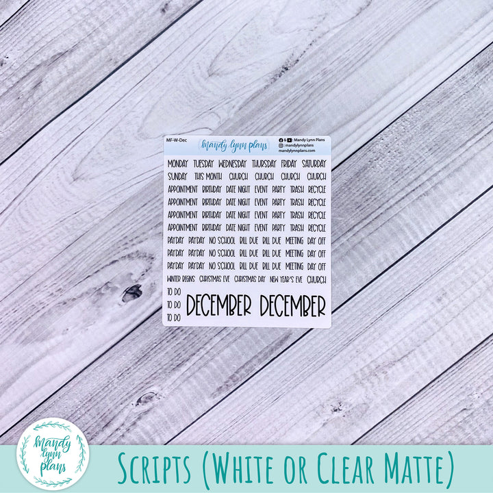 Hobonichi Weeks December 2024 Monthly Kit || Frozen Lake || MK-W-2293