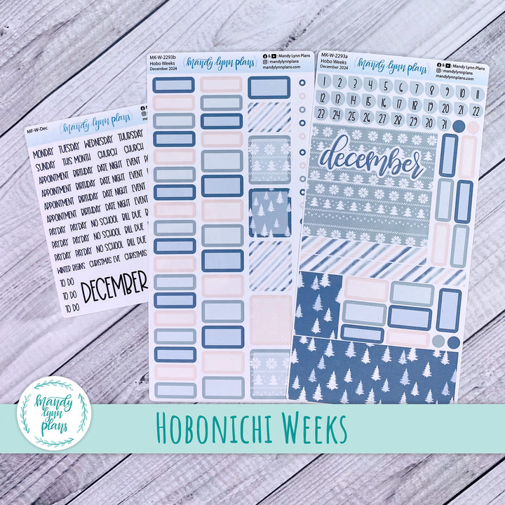 Hobonichi Weeks December 2024 Monthly Kit || Frozen Lake || MK-W-2293