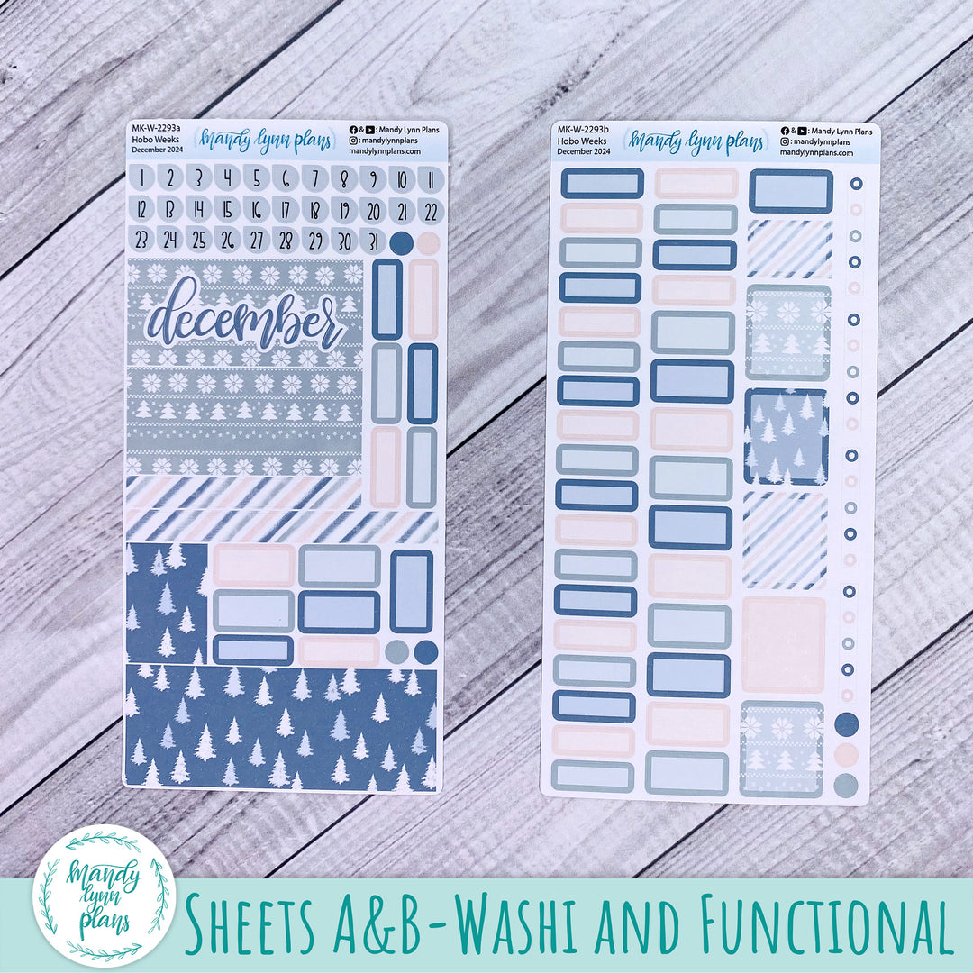Hobonichi Weeks December 2024 Monthly Kit || Frozen Lake || MK-W-2293