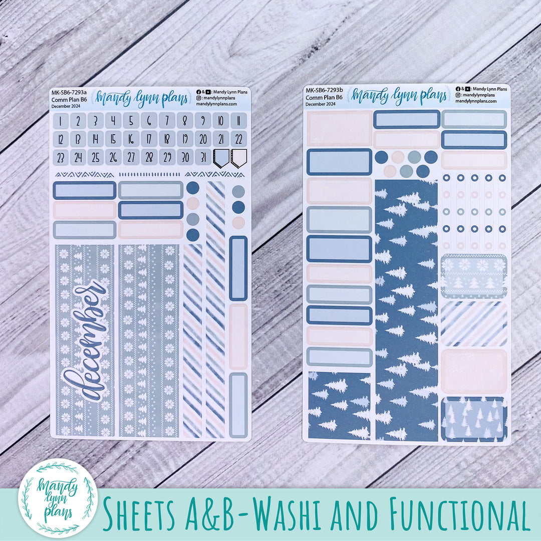 December 2024 Common Planner Monthly Kit || Frozen Lake || 293