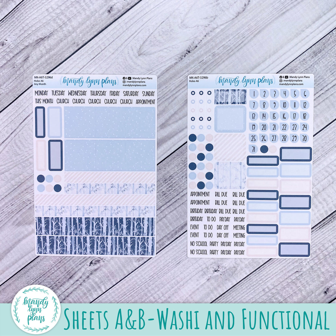 Any Month Hobonichi A6 Monthly Kit || Winter Forest || MK-A6T-3296