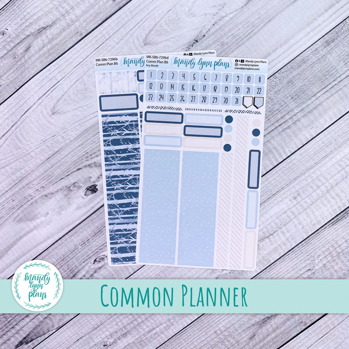 Any Month Common Planner Monthly Kit || Winter Forest || 296