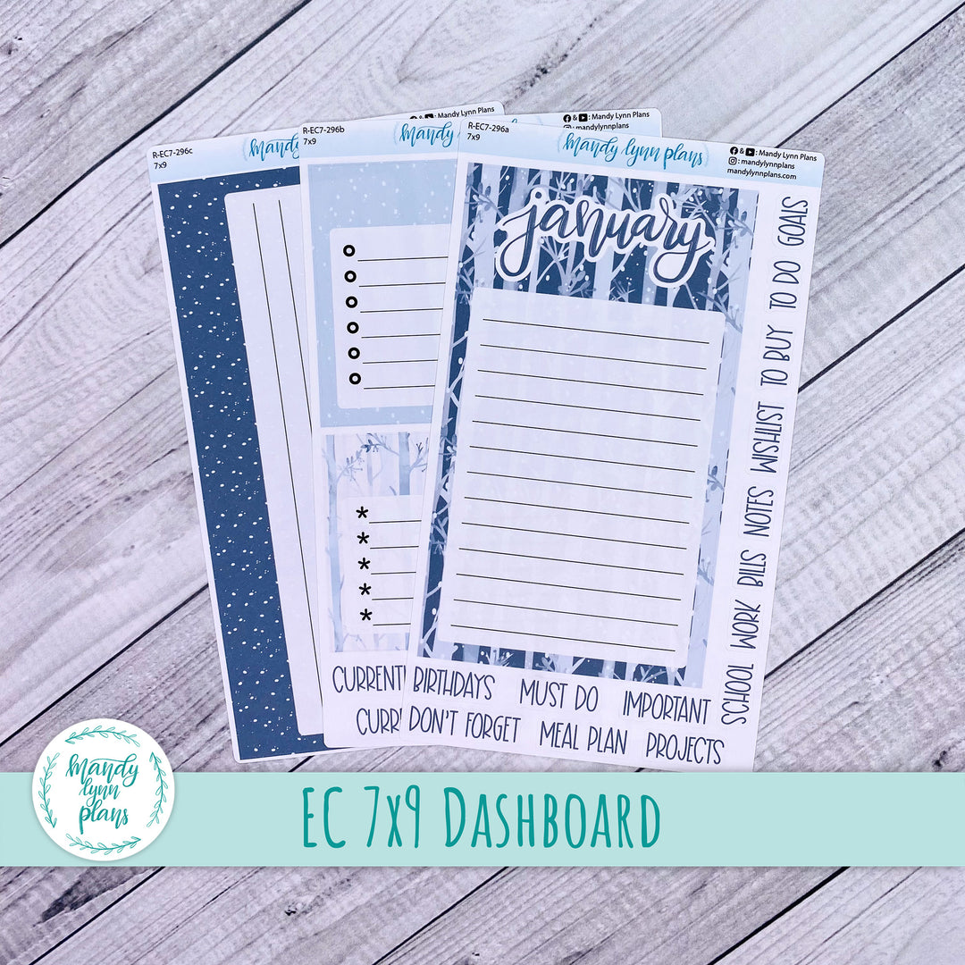 January EC 7x9 Dashboard Kit || Winter Forest || R-EC7-296