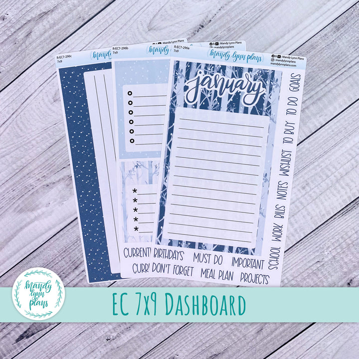 January EC 7x9 Dashboard Kit || Winter Forest || R-EC7-296