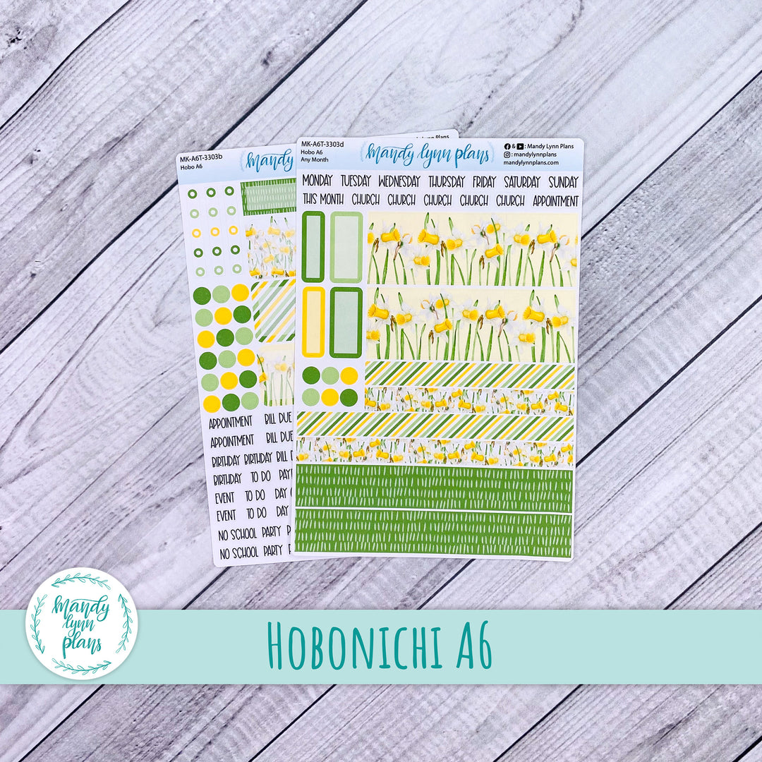 Any Month Hobonichi A6 Monthly Kit || Daffodils || MK-A6T-3303