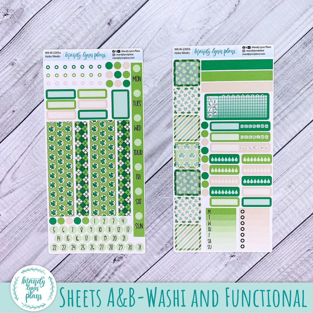 Hobonichi Weeks Weekly Kit || Vintage Shamrocks || WK-W-2305