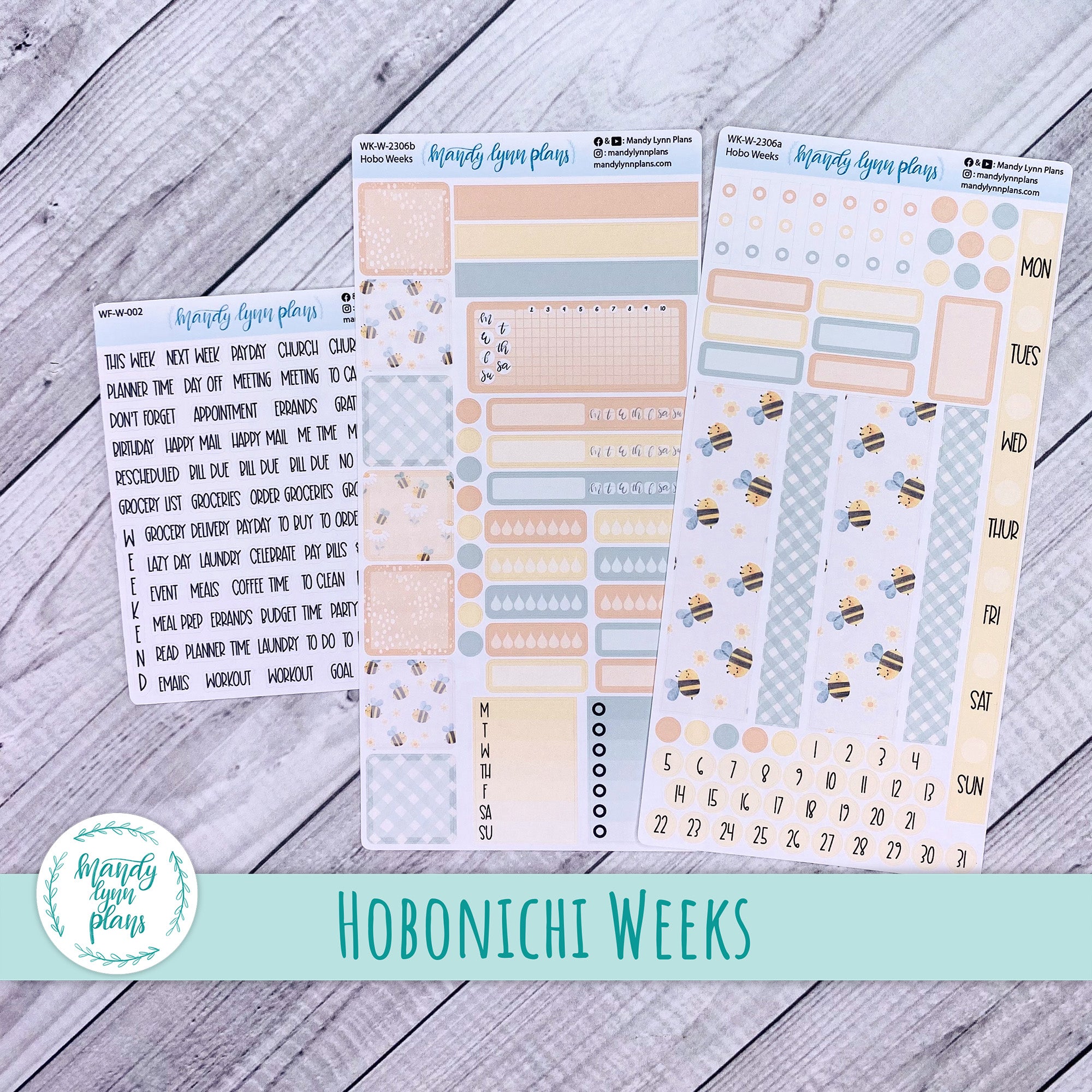 Hobonichi Weeks Weekly Kit || Honey Bees || WK-W-2306 – Mandy Lynn Plans