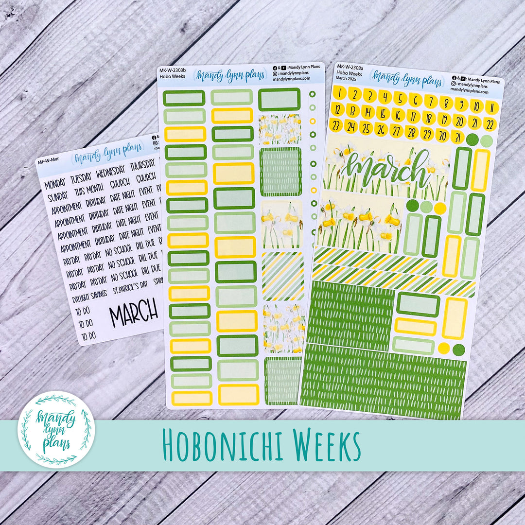 Hobonichi Weeks March 2025 Monthly Kit || Daffodils || MK-W-2303