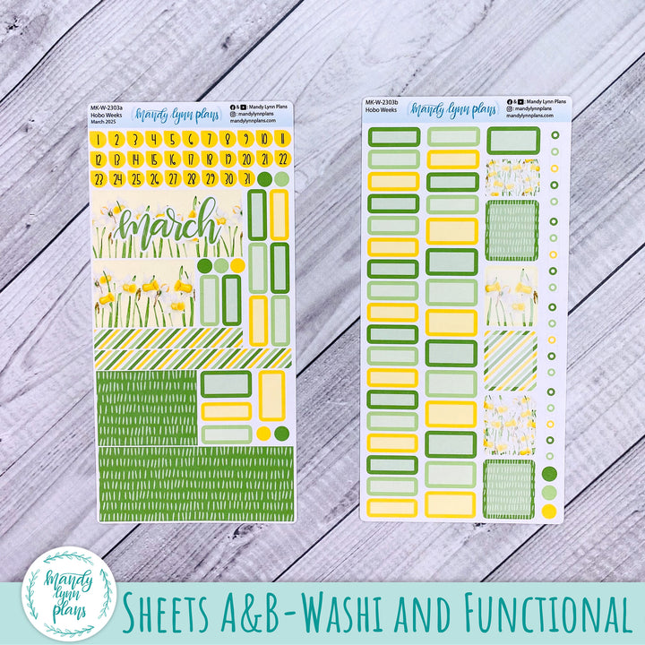 Hobonichi Weeks March 2025 Monthly Kit || Daffodils || MK-W-2303