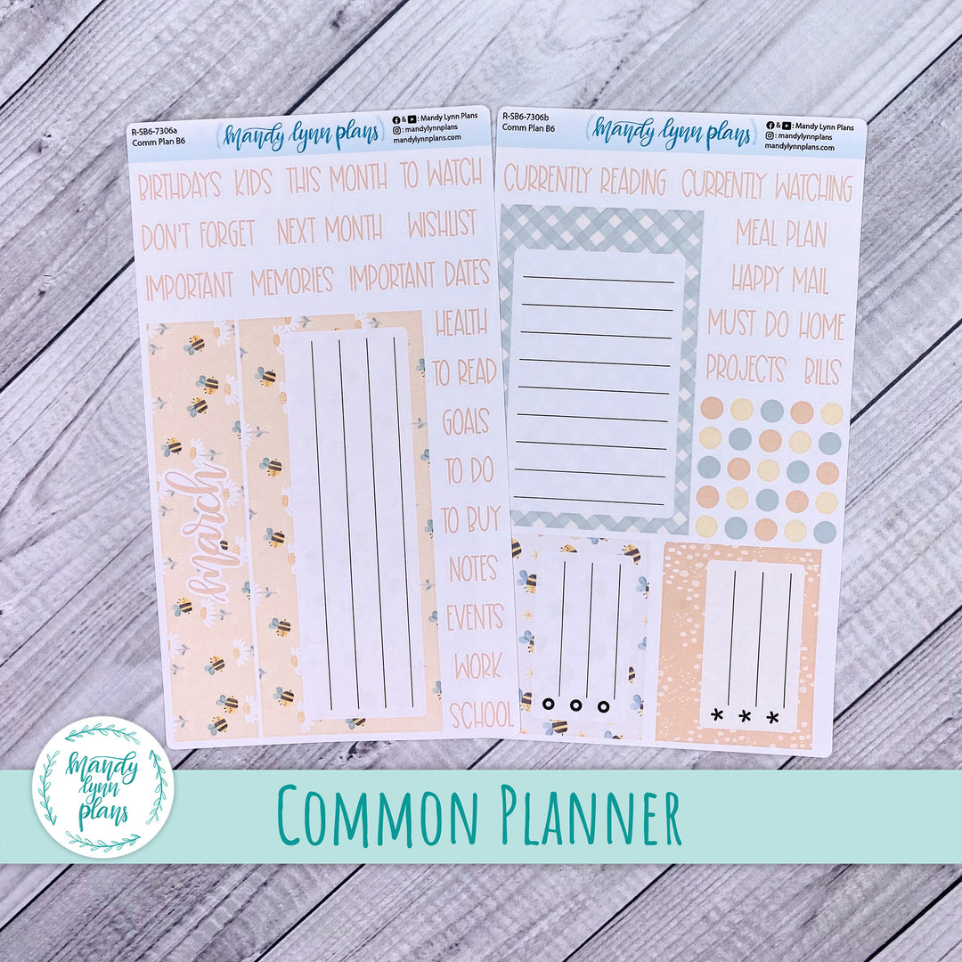 March Common Planner Dashboard || Honey Bees || 306