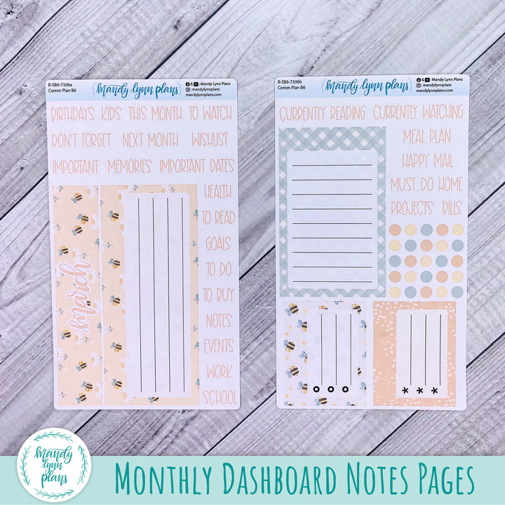 March Common Planner Dashboard || Honey Bees || 306