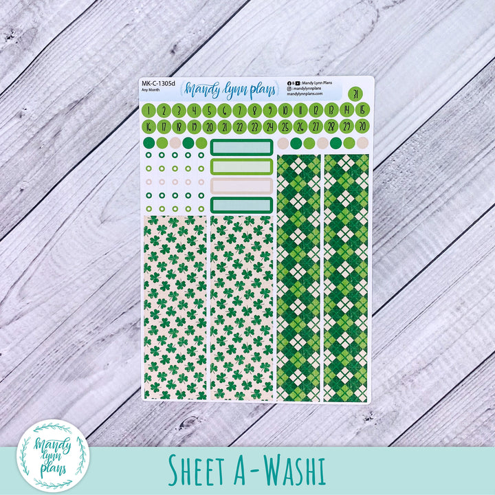 Any Month Hobonichi Cousin Monthly Kit || Vintage Shamrocks || MK-C-1305