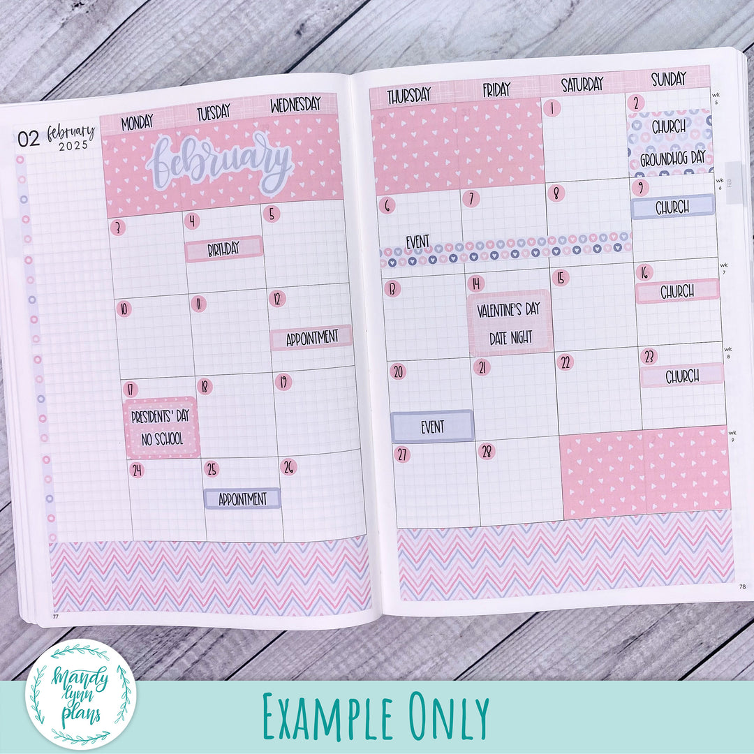 February 2025 Plans by Just Scribble Monthly || Minimalist || MK-A5P-299