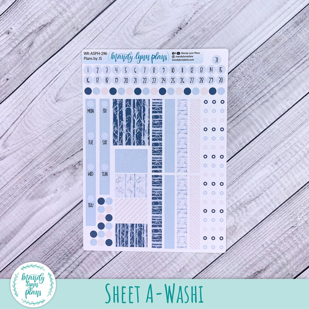 A5 Plans by Just Scribble Weekly Kit || Winter Forest  || 296