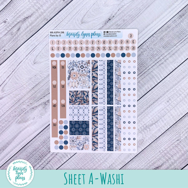 A5 Plans by Just Scribble Weekly Kit || Rustic Boho || 298