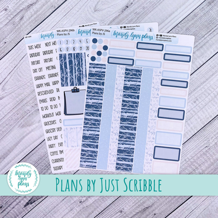 A5 Plans by Just Scribble Weekly Kit || Winter Forest  || 296