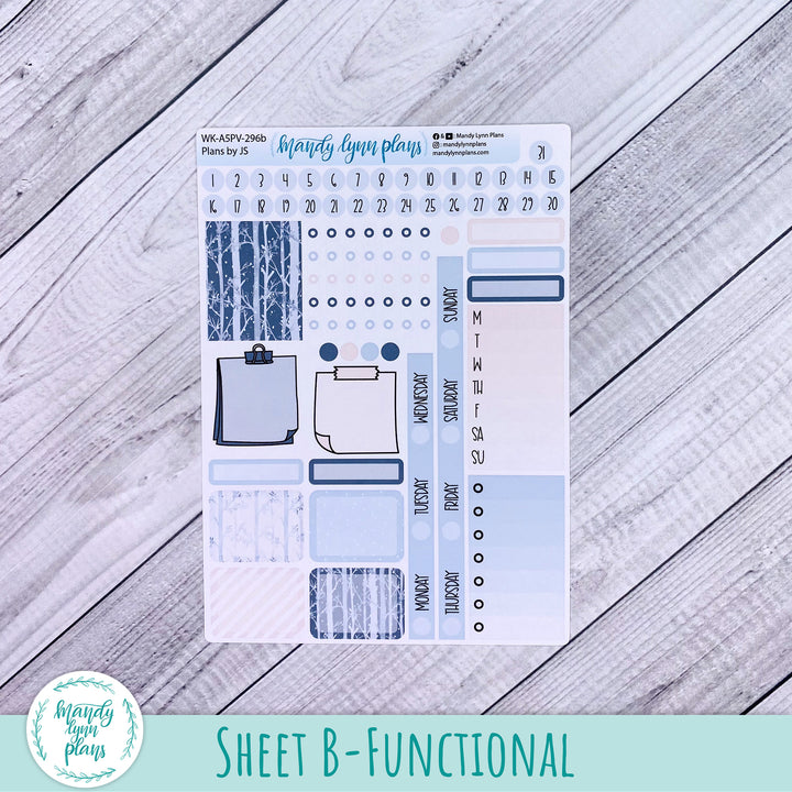 A5 Plans by Just Scribble Weekly Kit || Winter Forest  || 296