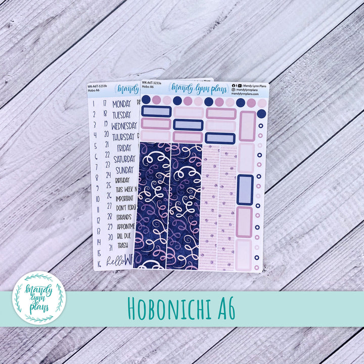 Hobonichi A6 Weekly Kit || Purple and Glitter || WK-A6T-3233