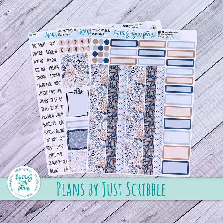 A5 Plans by Just Scribble Weekly Kit || Rustic Boho || 298
