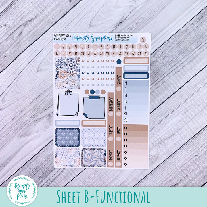 A5 Plans by Just Scribble Weekly Kit || Rustic Boho || 298