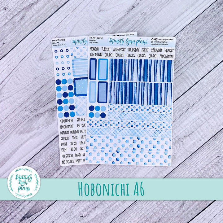 Any Month Hobonichi A6 Monthly Kit || Azure Blue || MK-A6T-3231