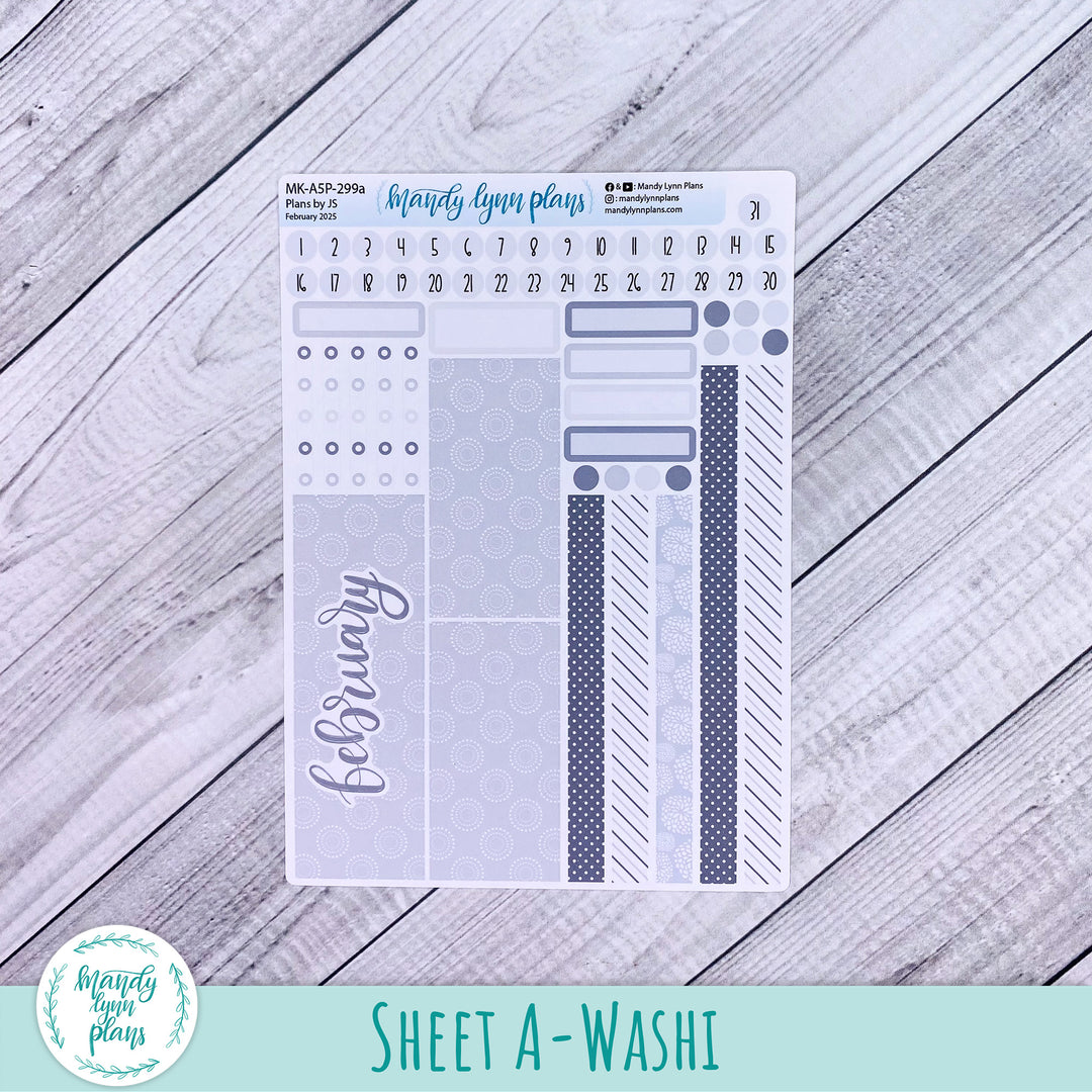 February 2025 Plans by Just Scribble Monthly || Minimalist || MK-A5P-299