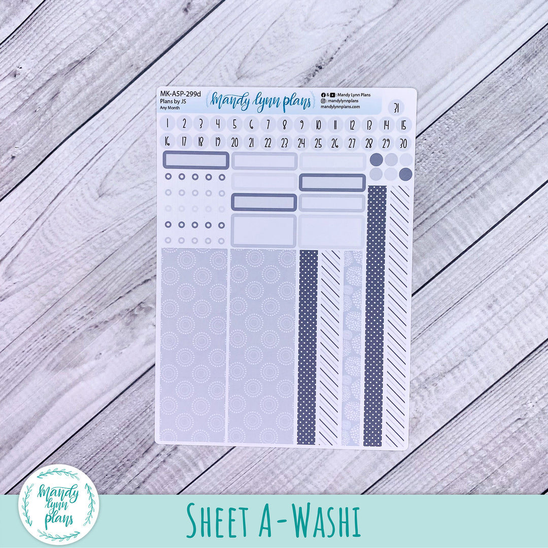 Any Month Plans by Just Scribble Monthly Kit || Minimalist || MK-A5P-299