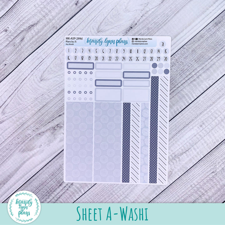 Any Month Plans by Just Scribble Monthly Kit || Minimalist || MK-A5P-299