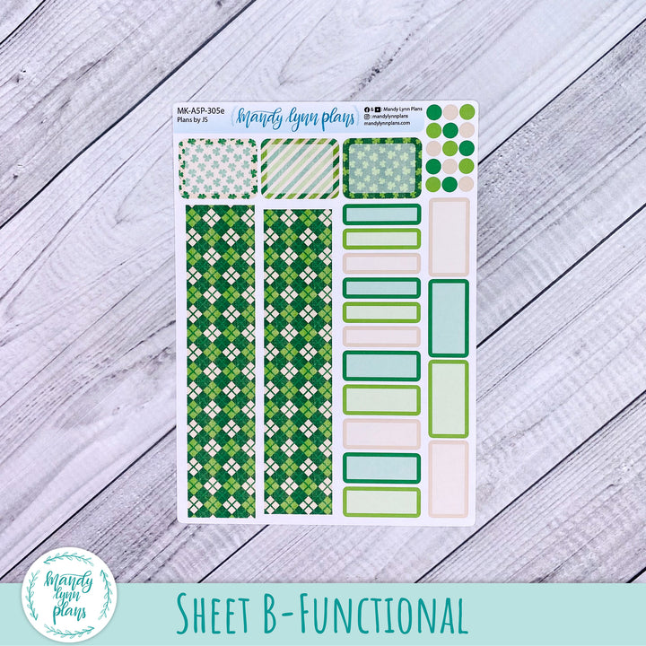 Any Month Plans by Just Scribble Monthly Kit || Vintage Shamrocks || MK-A5P-305