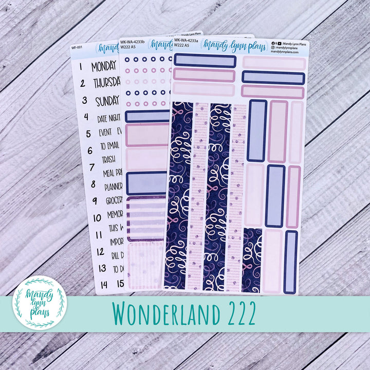 Wonderland 222 Weekly Kit || Purple and Glitter || 233